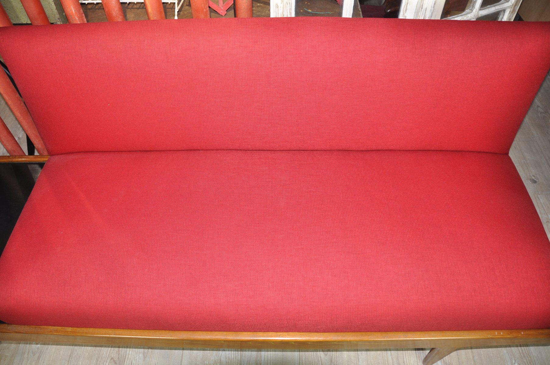 MidCentury Danish Sofa with Integrated Side Table, 1960s for sale at