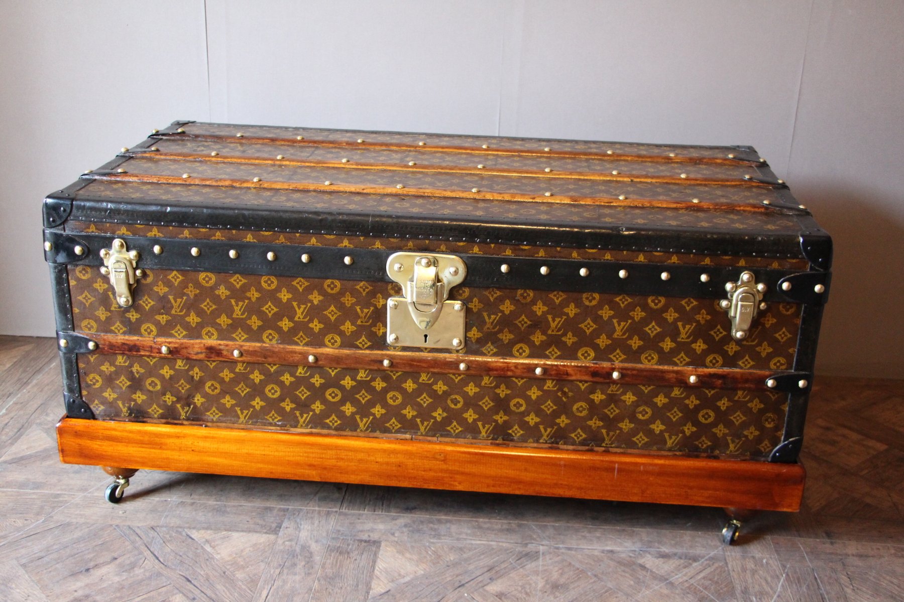 Vintage Louis Vuitton Steamer Trunk Yellow Semashow