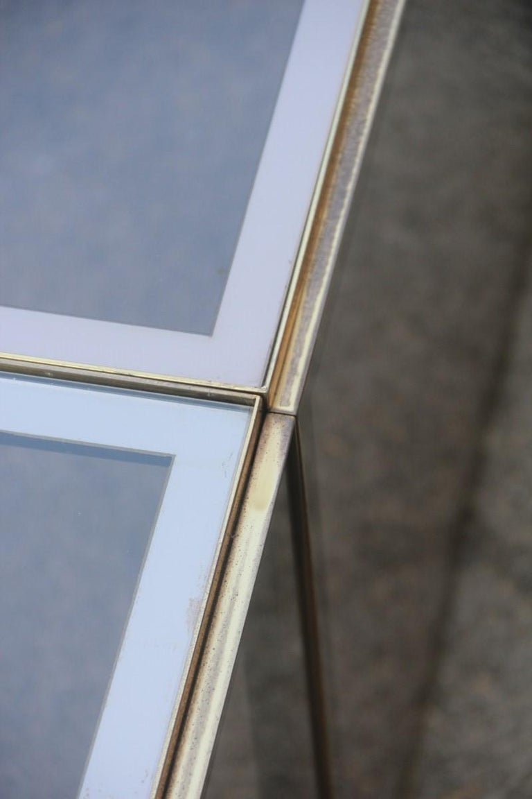 Table De Chevet Palazzo INT Hollywood - Verre Miroité, 3 Tiroirs, Poignées Diamant