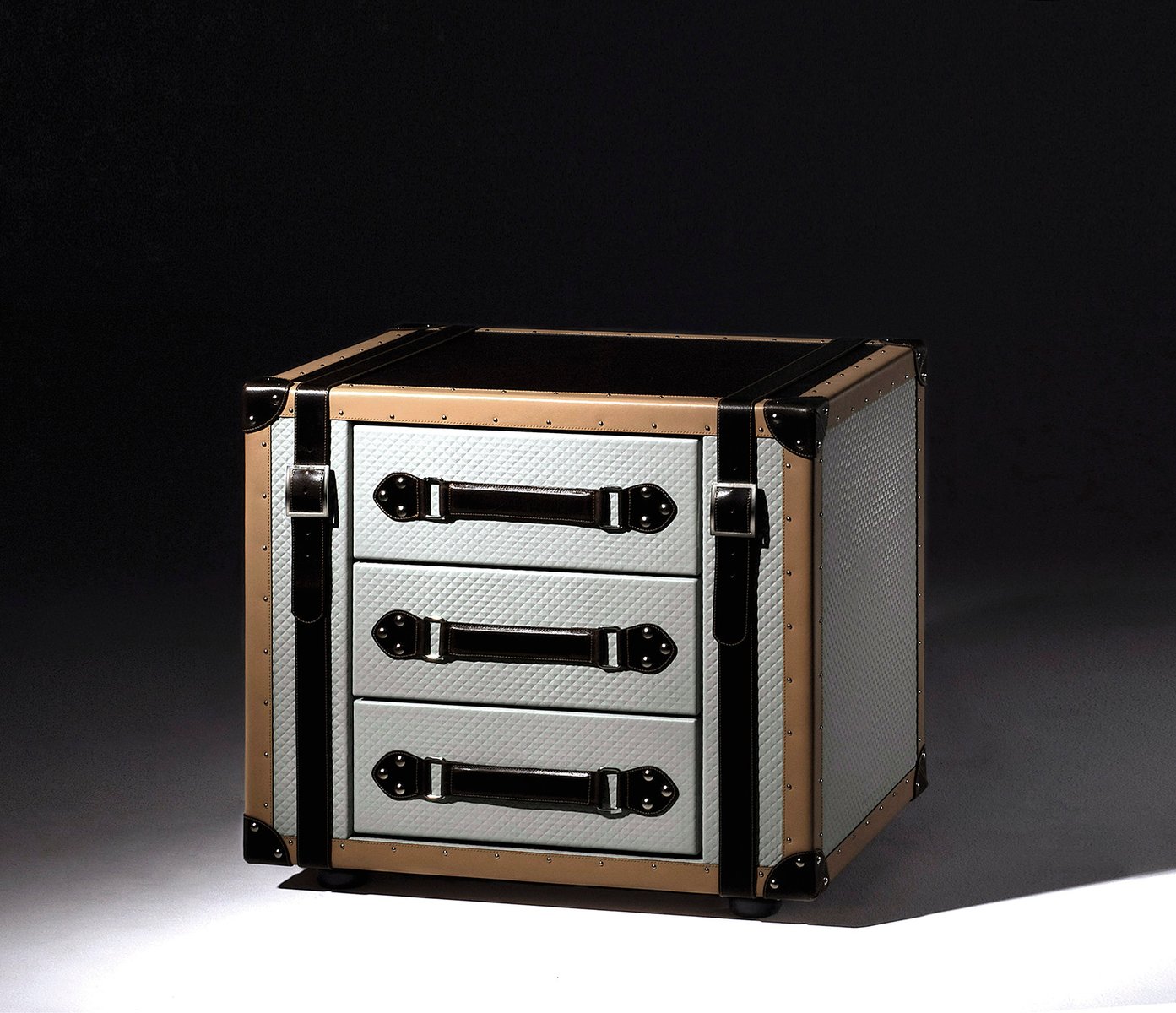 Leather Suitcase Nightstand by Jacobo Ventura for sale at Pamono
