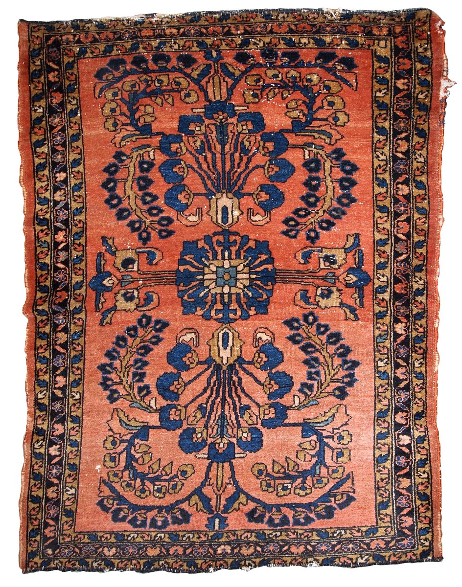Tapis Oriental Rouge, 1920s en vente sur Pamono