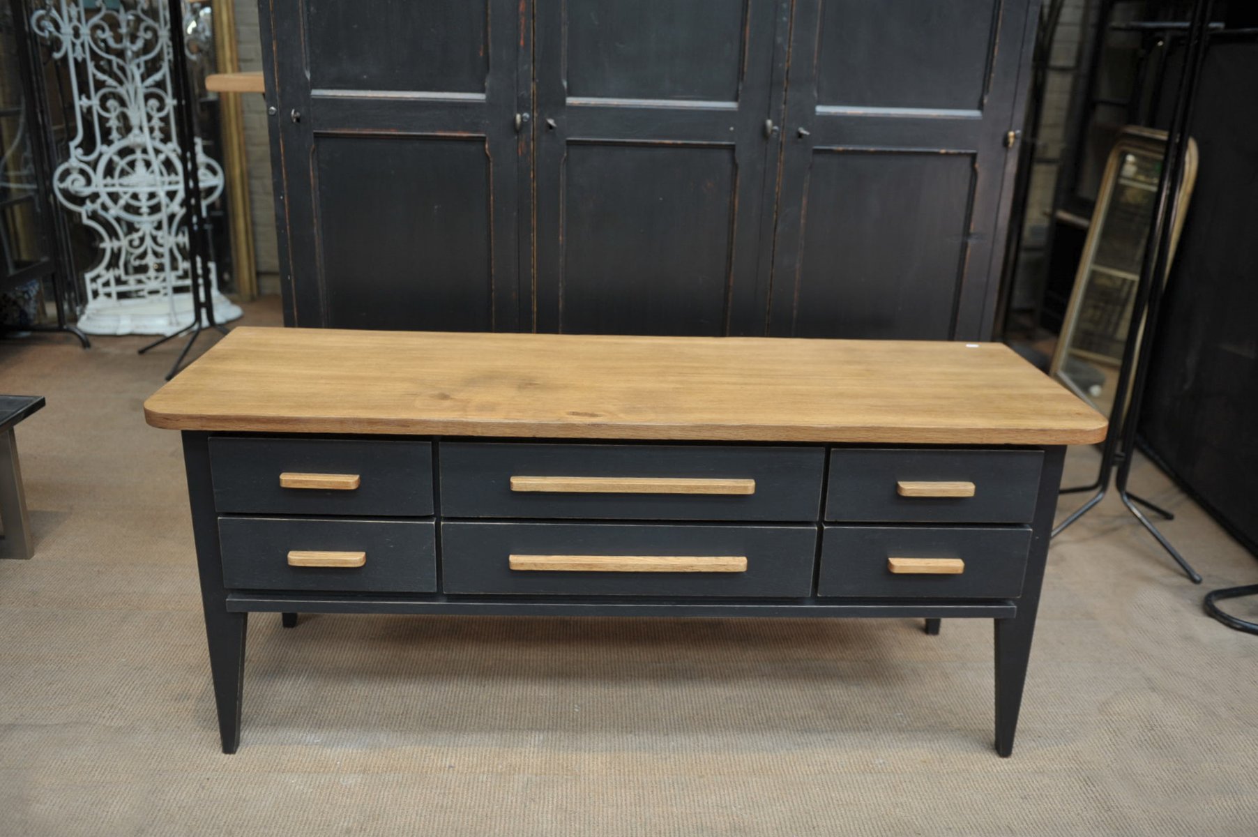 Black Oak Dresser 1950s For Sale At Pamono