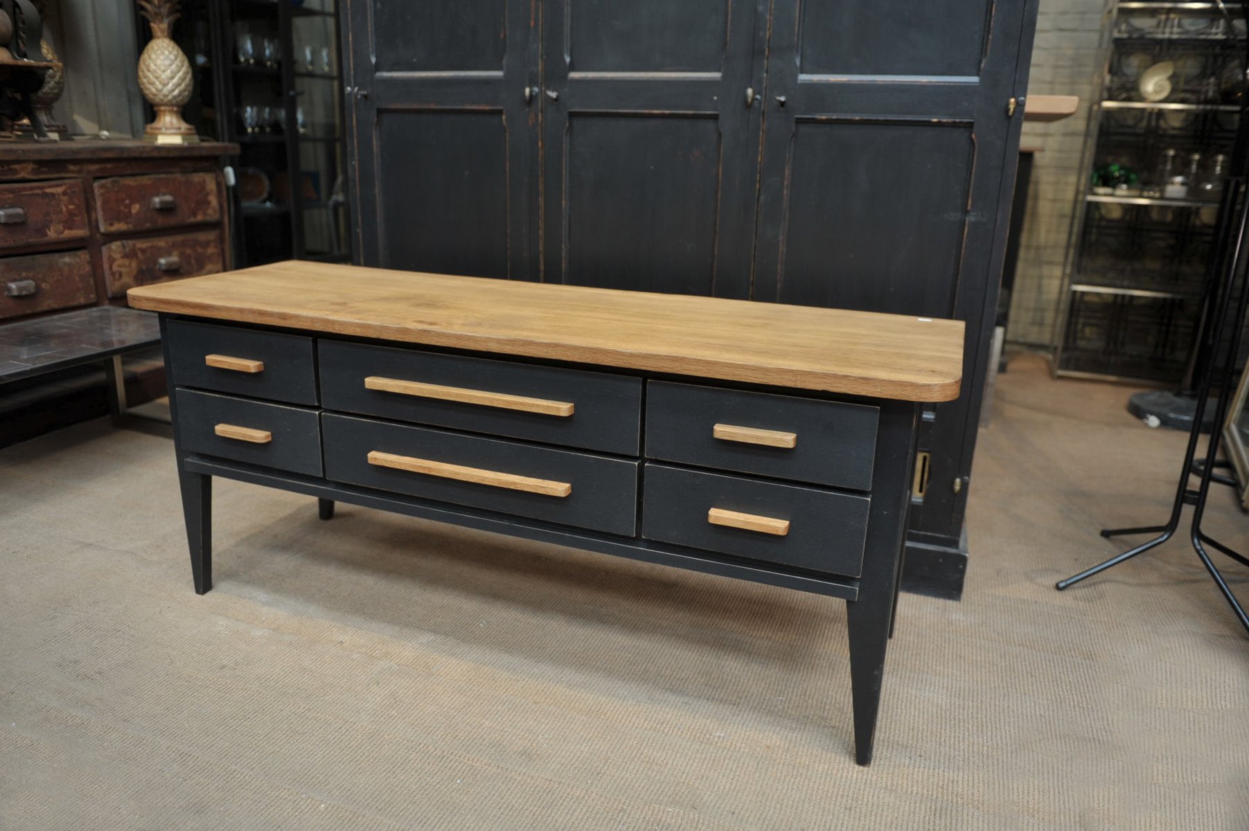 Black Oak Dresser 1950s For Sale At Pamono
