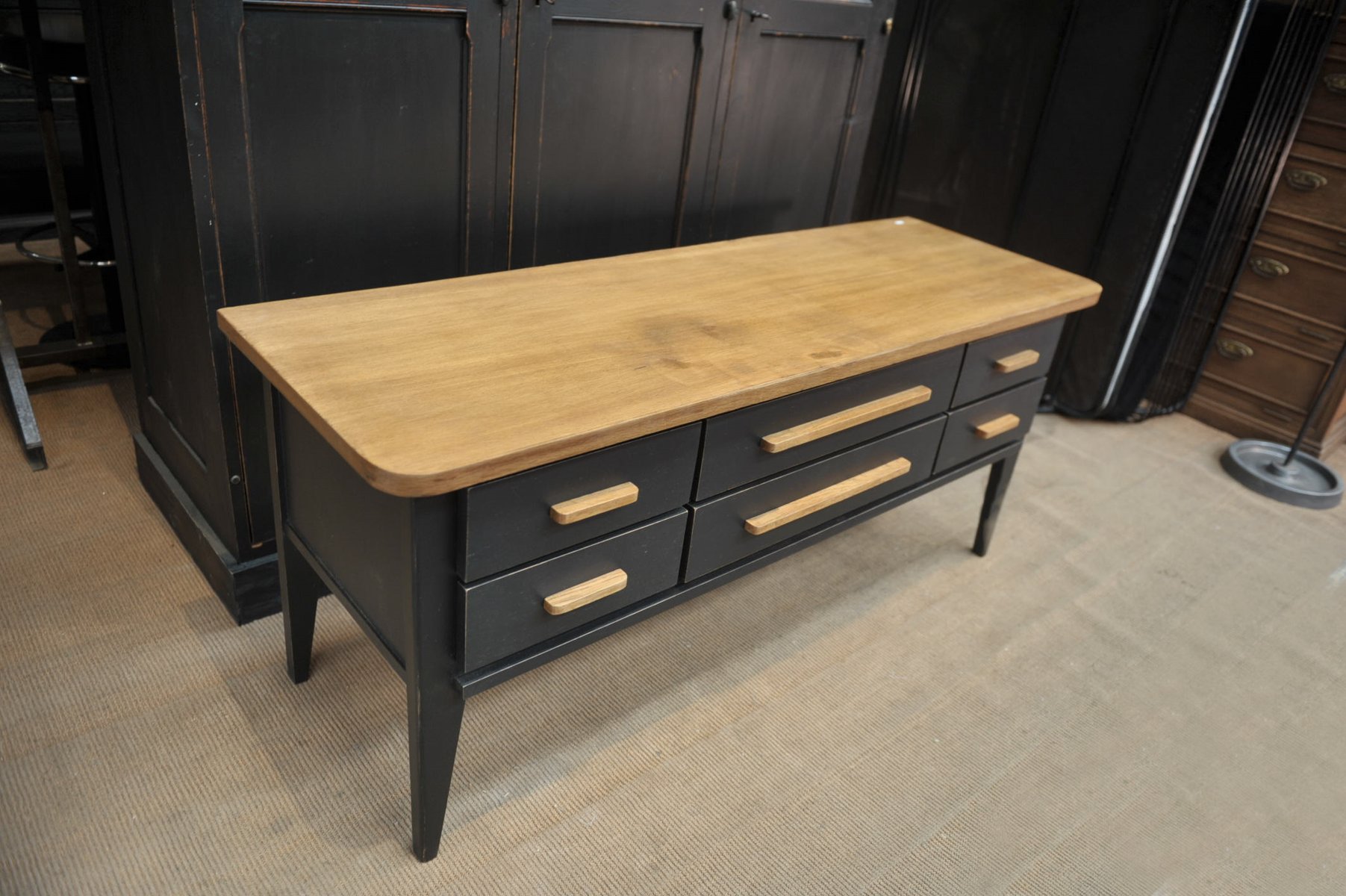 Black Oak Dresser 1950s For Sale At Pamono
