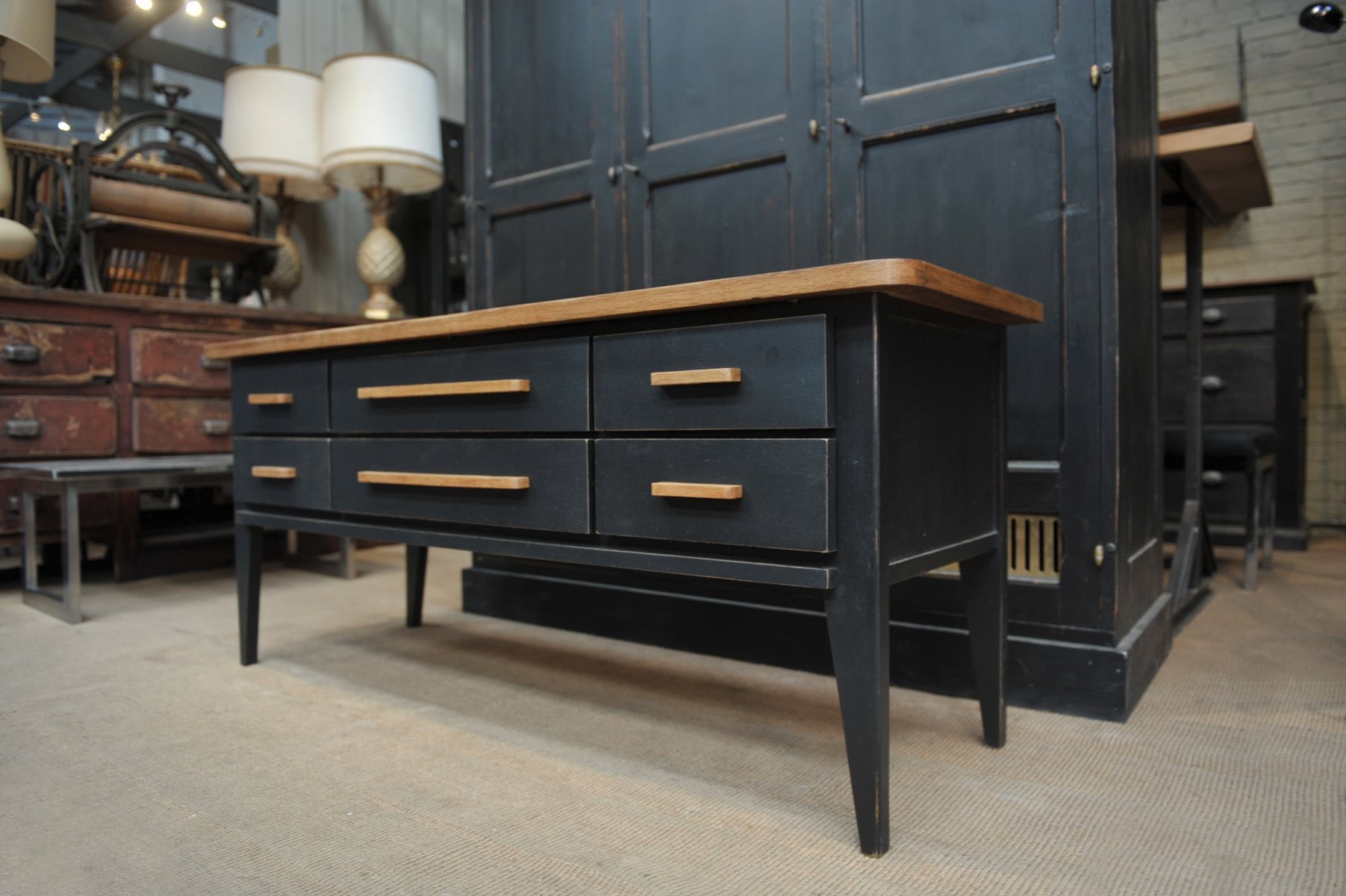 Black Oak Dresser 1950s For Sale At Pamono