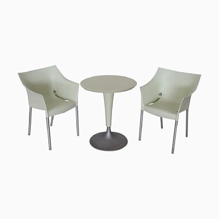 drno garden table chairs set by philippe starck for kartell 1990s set of 3 DCO-507601