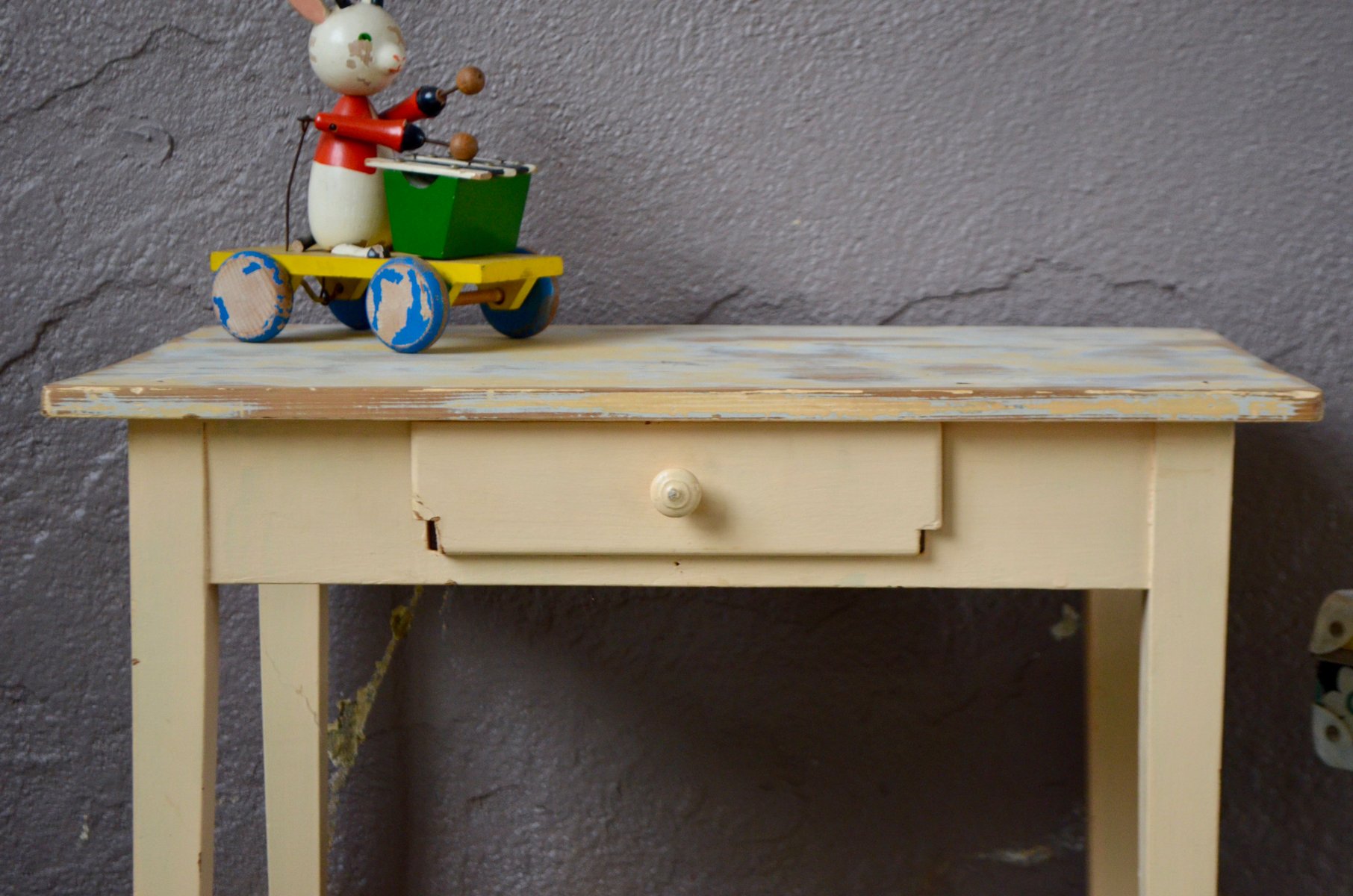 Rustikaler Vintage Schreibtisch & Stuhl für Kinder, 1950er ...