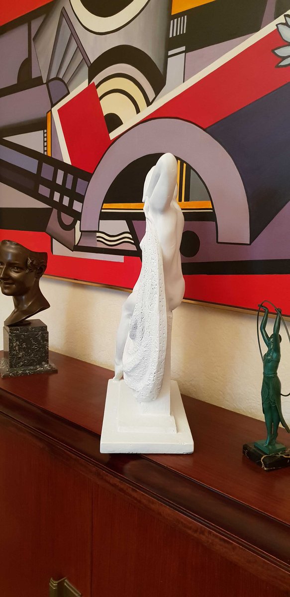 Art Deco Style Sculpture by A. Davel, 1970s for sale at Pamono