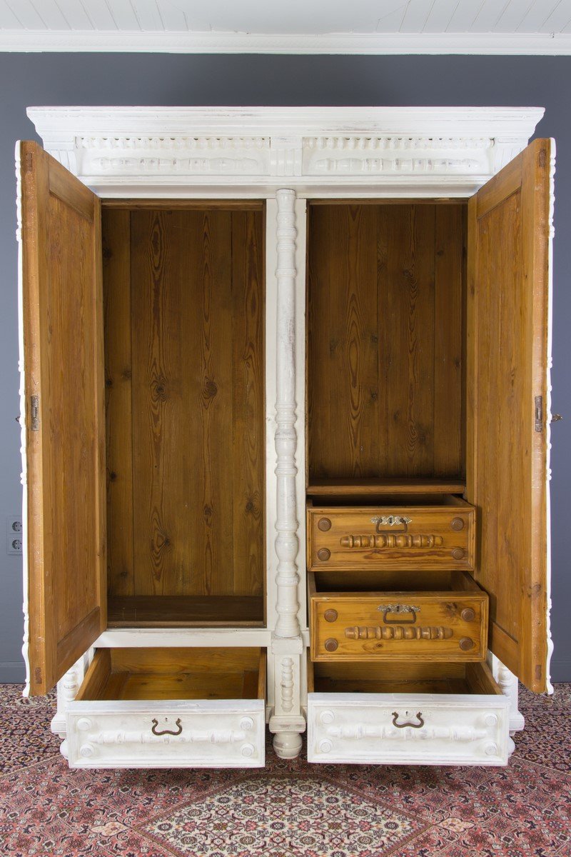 Used as a tv armoire for 15 years. vintage solid pine 2 door armoire 1920s