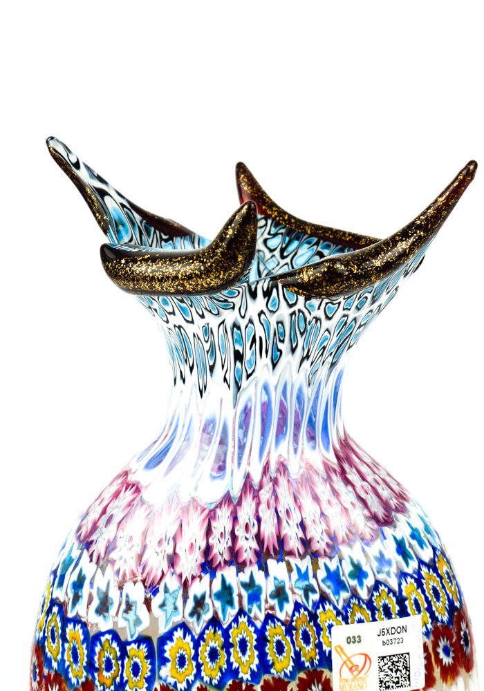 Ciondolo Murrina Millefiori In Vetro Di Murano Con Argento 925 – Gioiello Artigianale Italiano