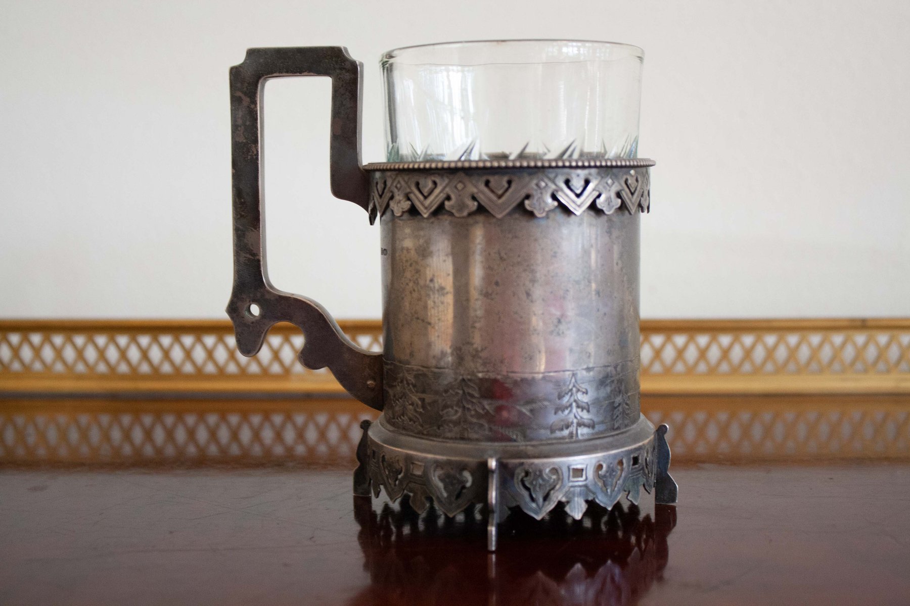 Antique Glass Holder for sale at Pamono