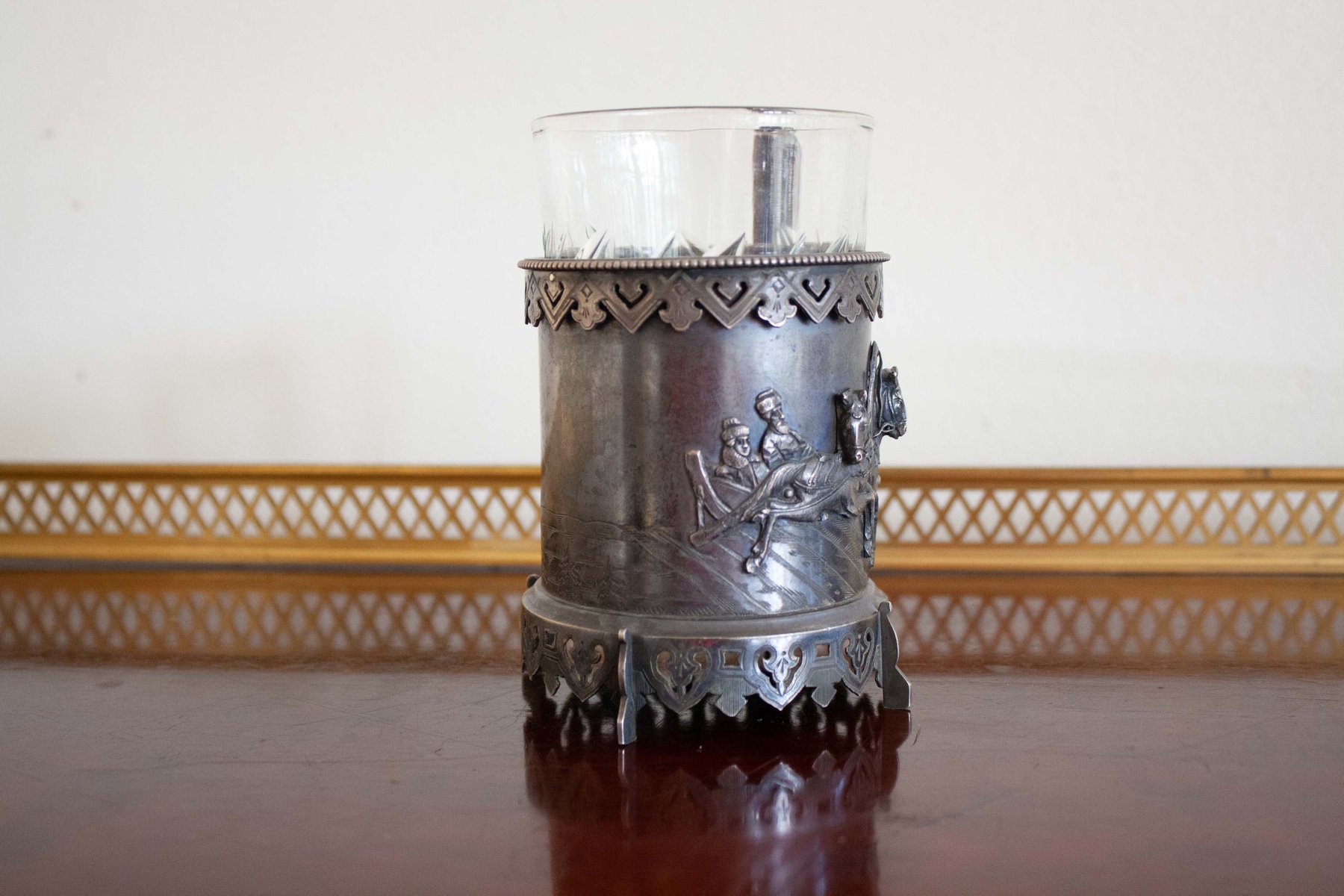 Antique Glass Holder for sale at Pamono