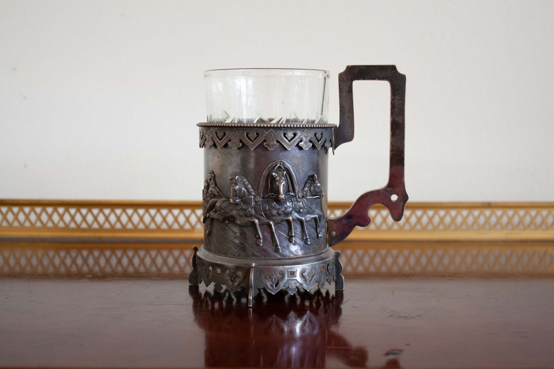 Antique Glass Holder for sale at Pamono