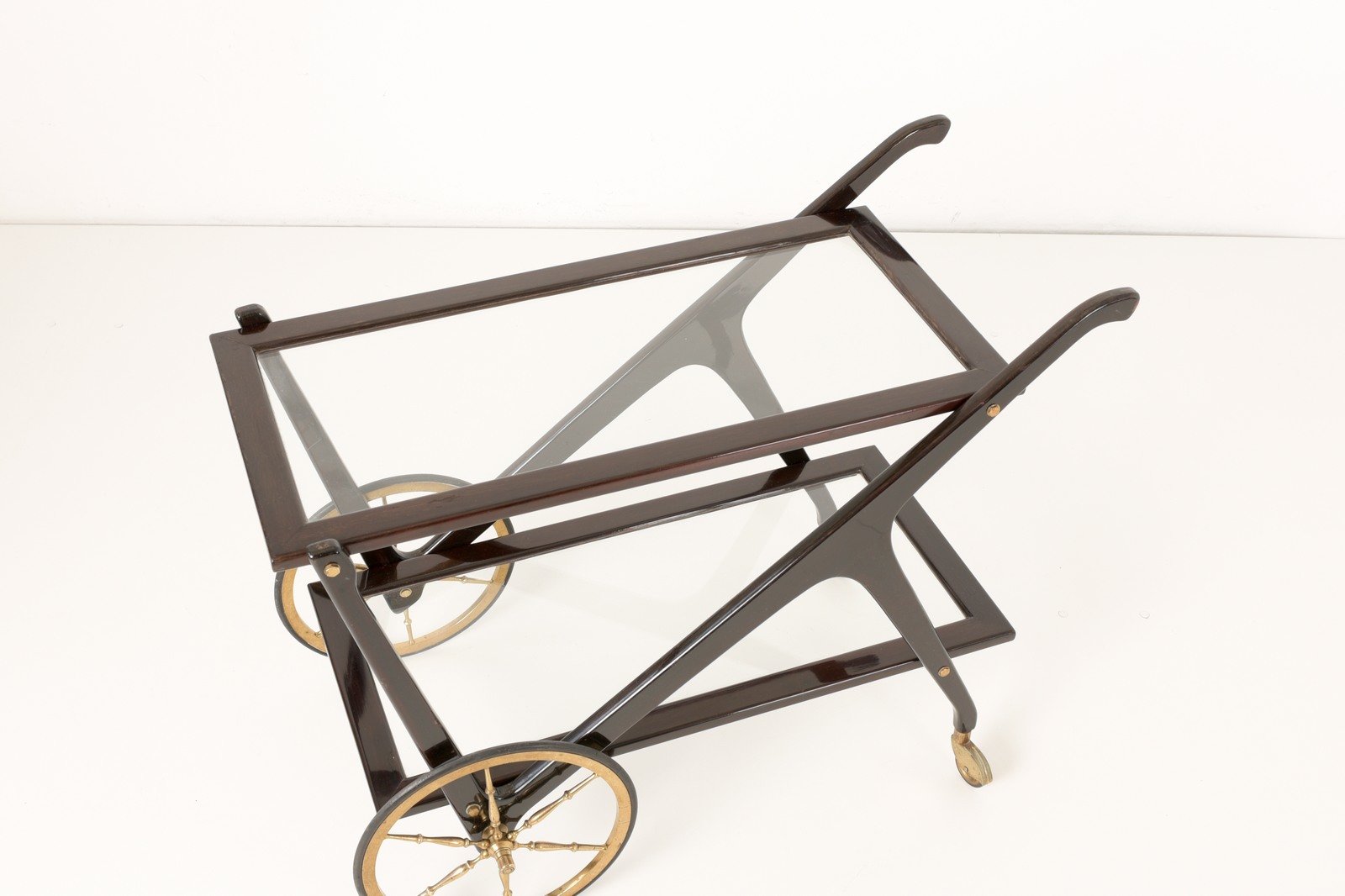 TABLE BASSE CHARIOT D'ATELIER CHÊNE ROULETTES FONTE 'FRANKEL' 1920 - METTETAL INDUSTRY, DESIGN INDUSTRIEL DU 20eme SIECLE