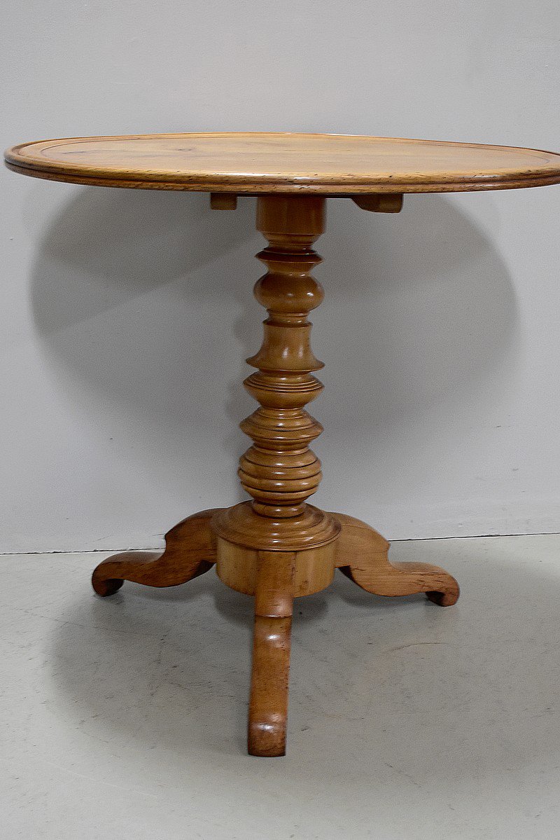 Antique Cherry Tripod Coffee Table For Sale At Pamono