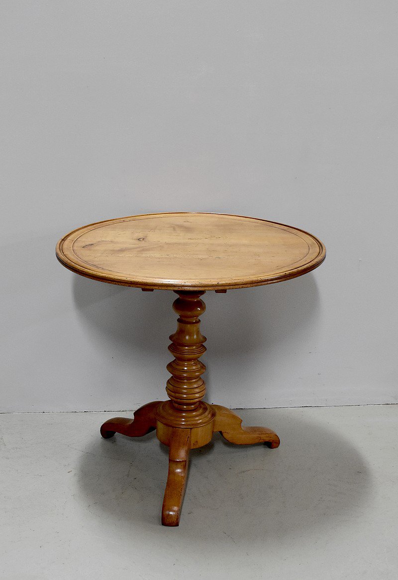 Antique Cherry Tripod Coffee Table For Sale At Pamono