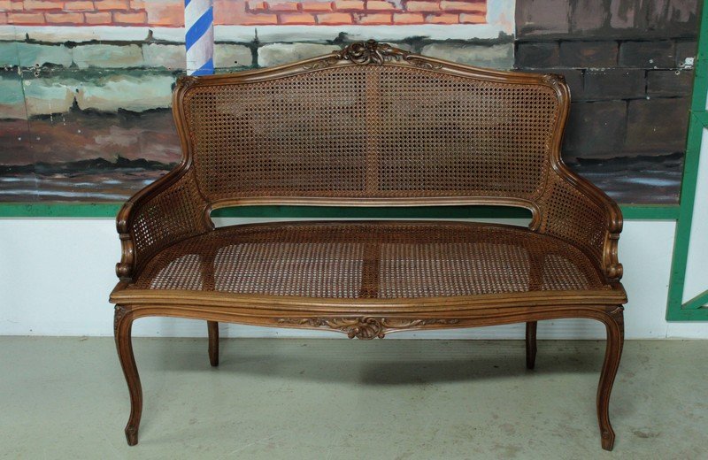 vintage walnut sofa RVK-520639