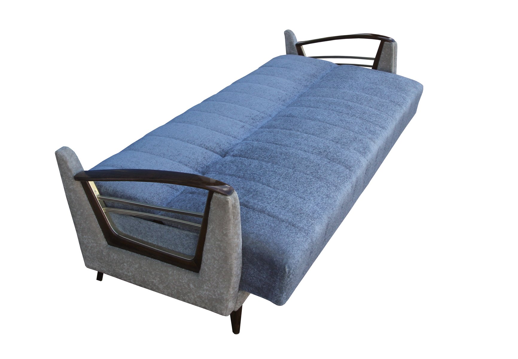 Klappsofa in Blau & Beige, 1950er bei Pamono kaufen