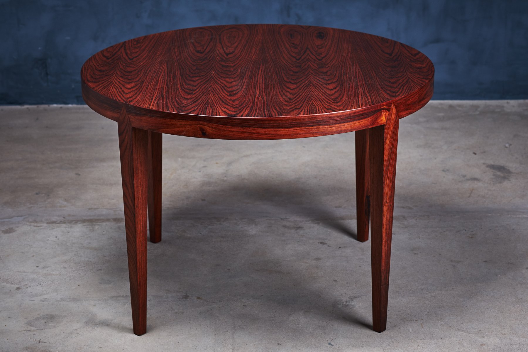 Round Rosewood Coffee Table by Severin Hansen for Haslev Møbelsnedkeri