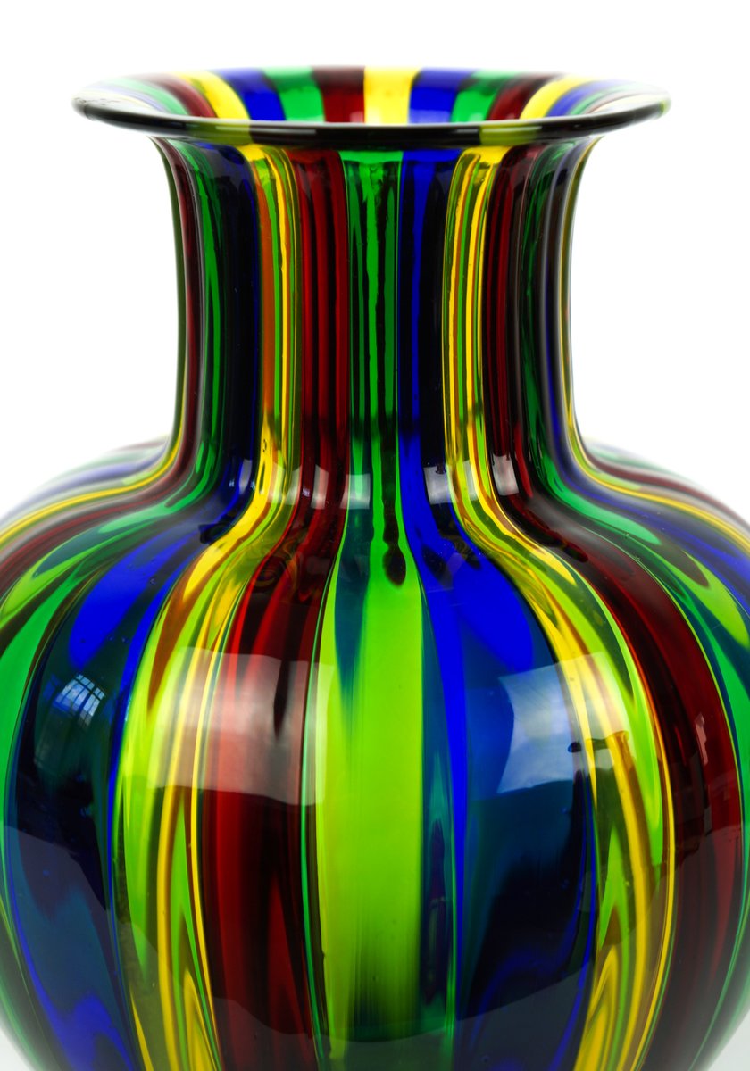 Vase en Verre  de Murano  Souffl  Multicolore par Urban pour 