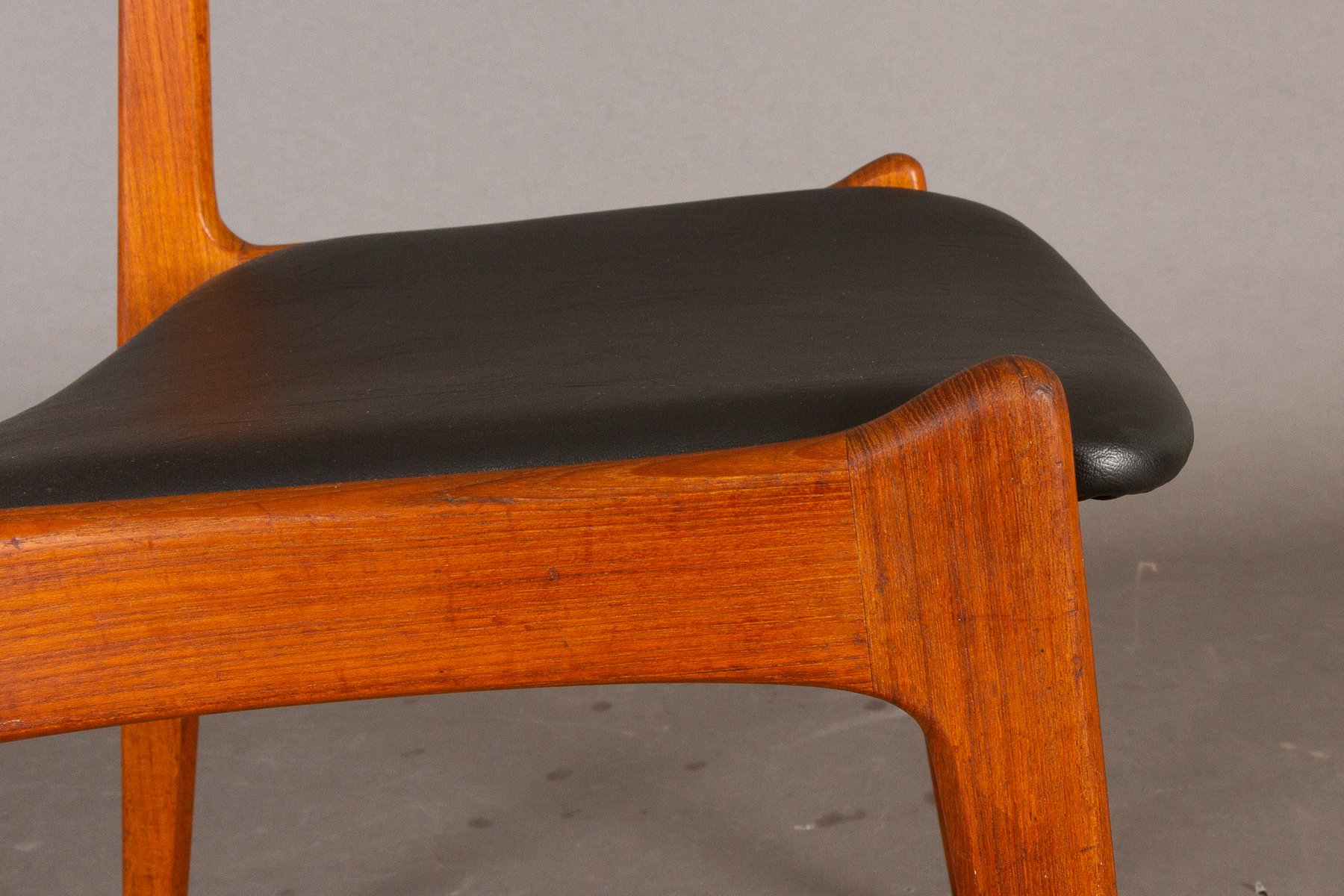 Sillas de comedor danesas de teca de Sorø Stolefabrik, años 60. Juego