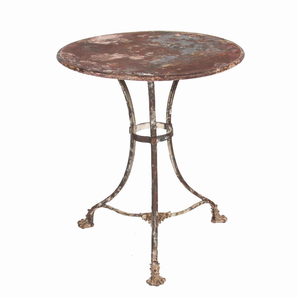 Antiker Beistelltisch aus Schmiedeeisen bei Pamono kaufen