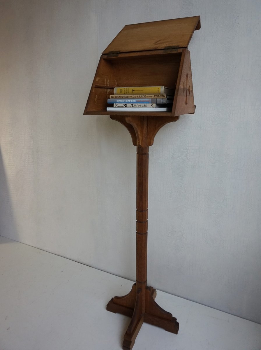 Antique Oak Lectern Book Stand for sale at Pamono