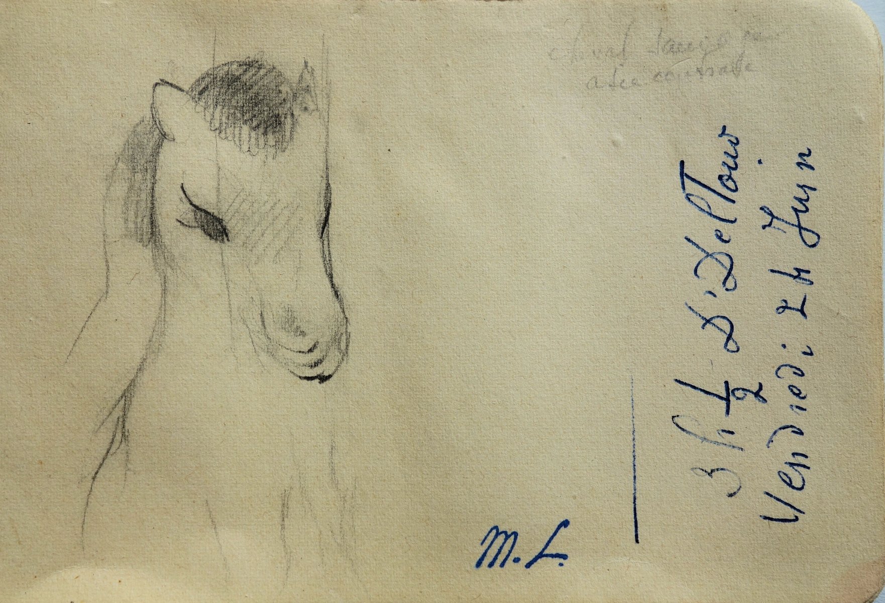 Little Poney Drawing By Marie Laurencin For Sale At Pamono
