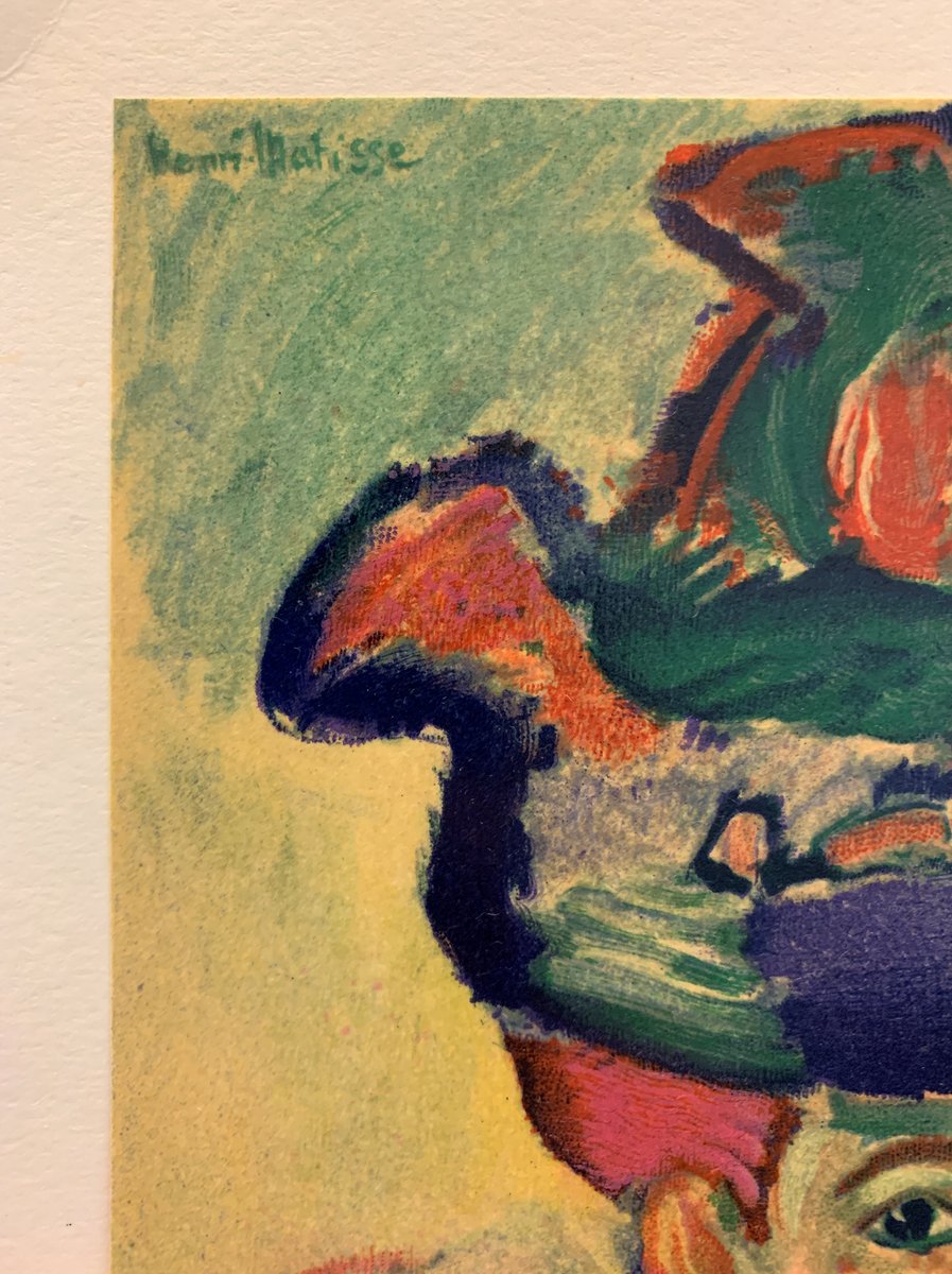 Femme au Chapeau Lithograph Reprint by Henri Matisse, 1954 en vente sur
