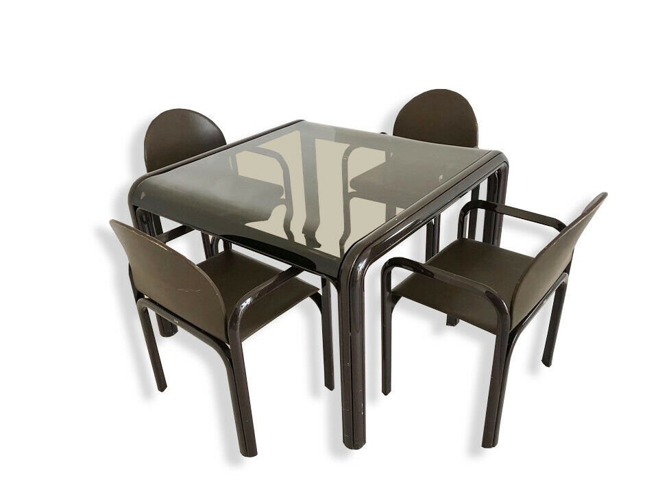 Esstisch & Stühle von Gae Aulenti für Knoll Inc. / Knoll ...