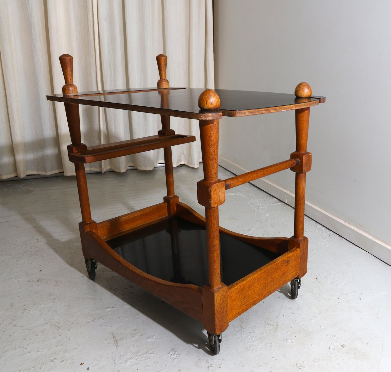 Chariot de Bar par Guillerme et Chambron, 1950s en vente sur Pamono