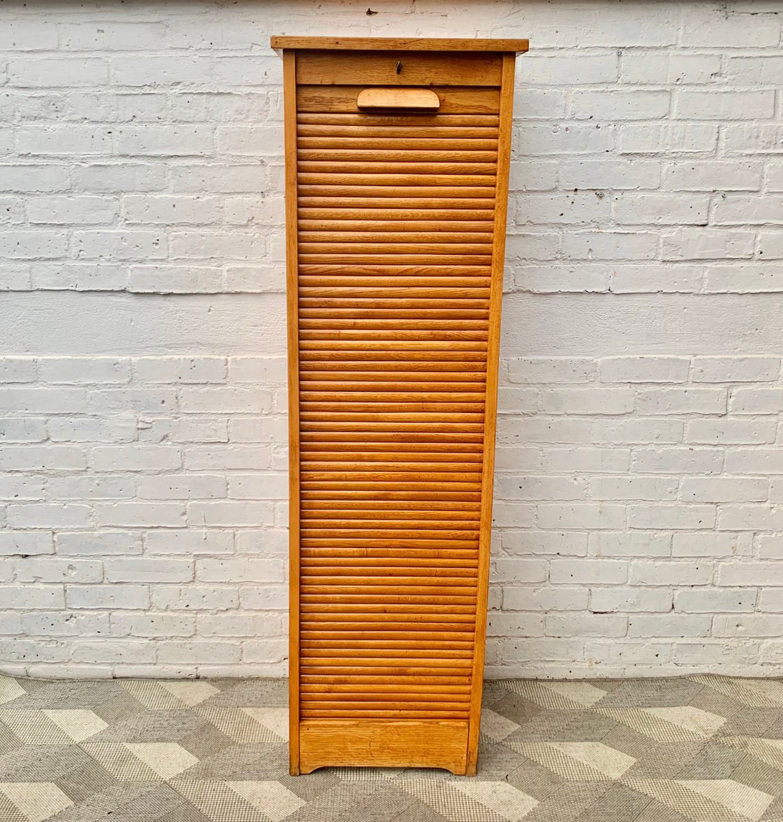 Mid-Century Schrank mit Rolltür bei Pamono kaufen