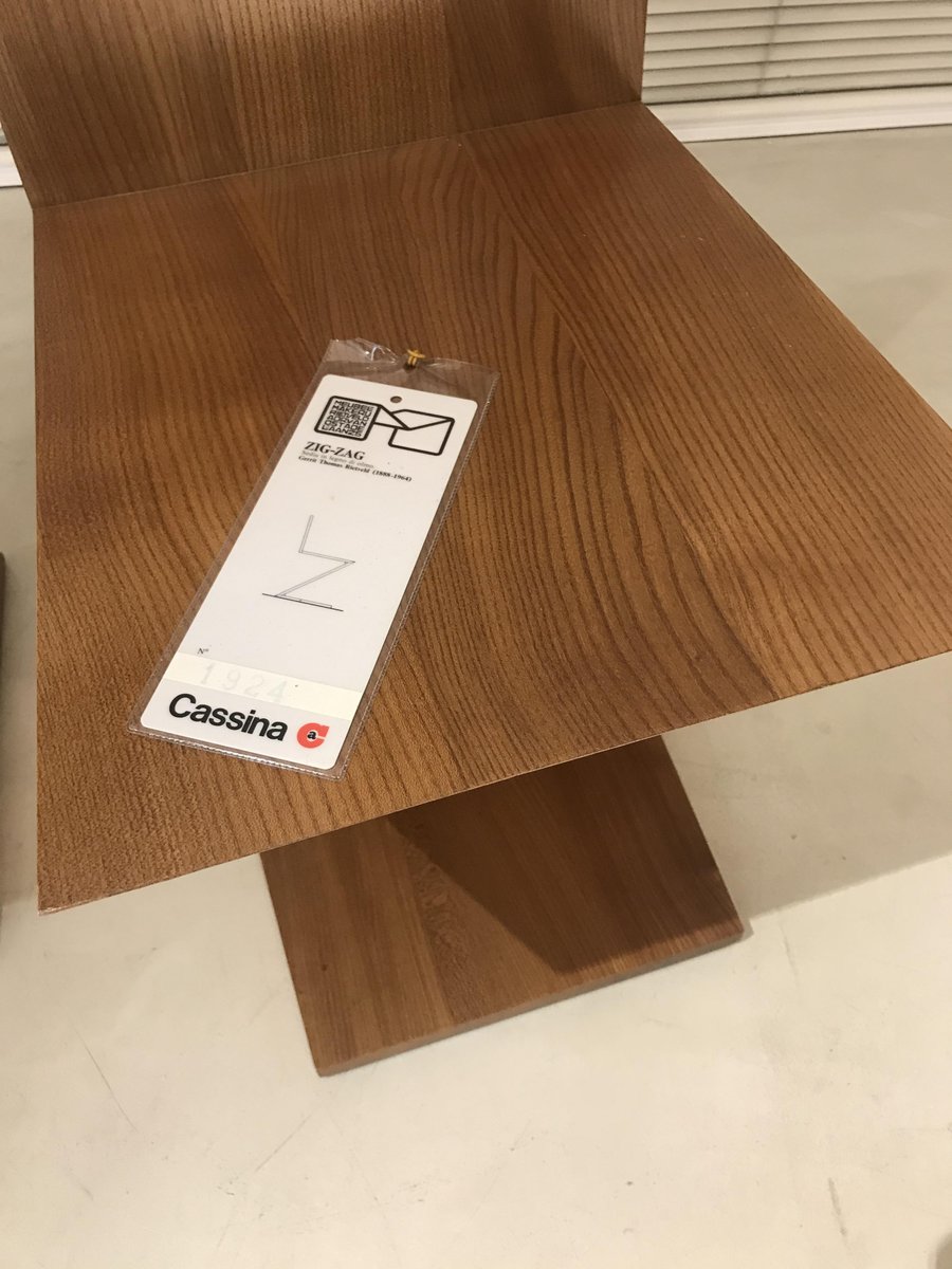 chaises zig zag par gerrit rietveld pour cassina 1970s set de 2 en vente sur pamono