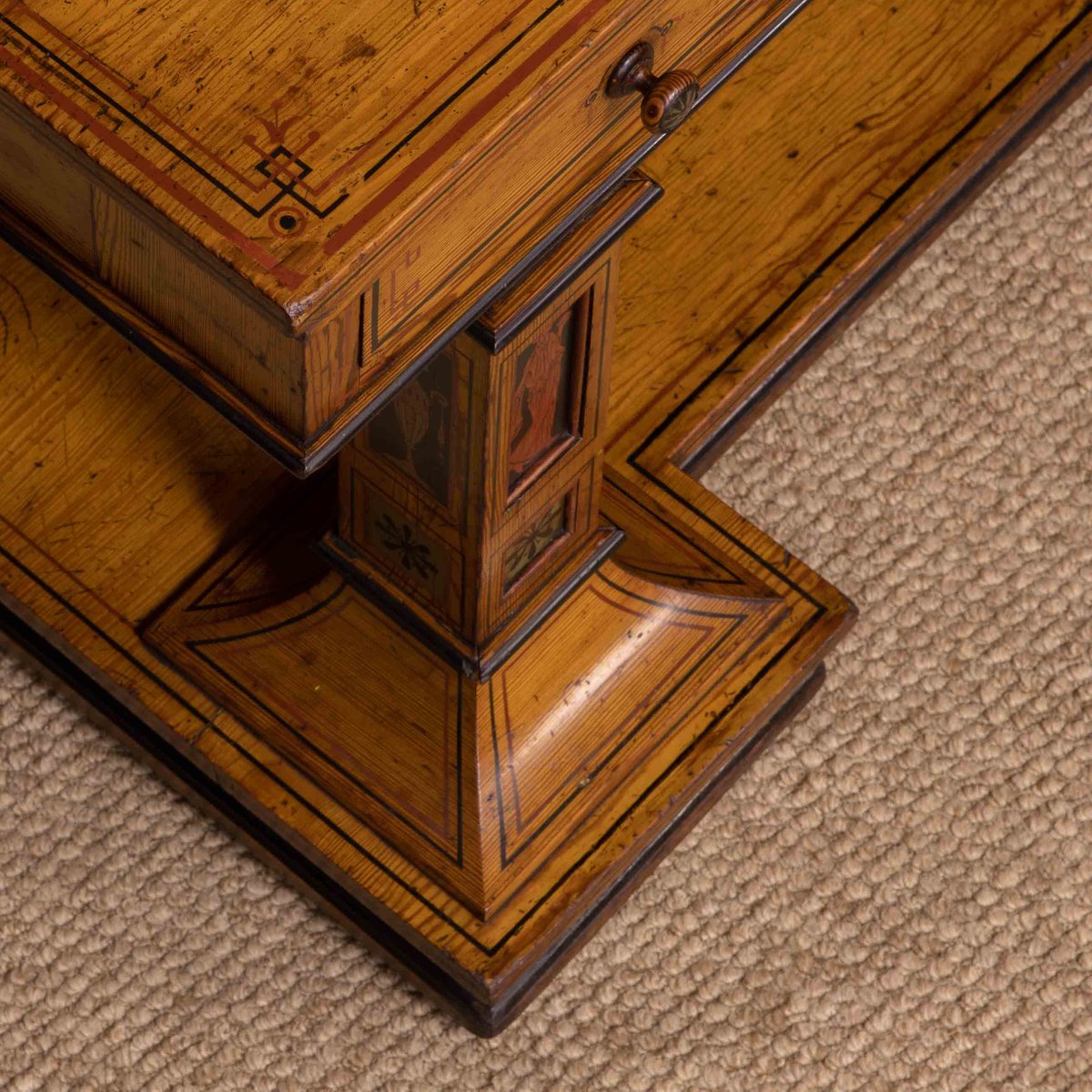 Antique Neoclassical Pitch Pine Dressing Table For Sale At Pamono