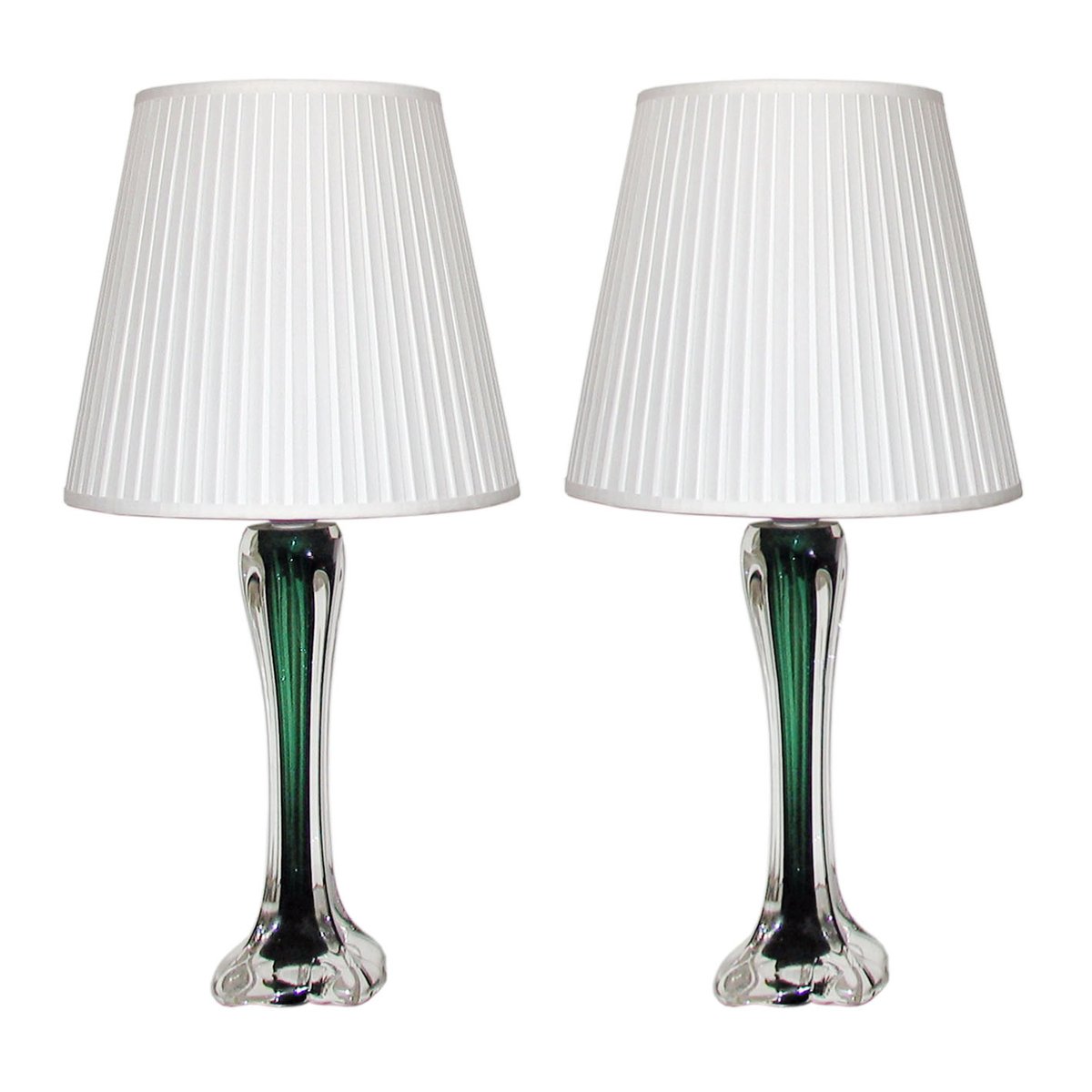 Lampade da tavolo in vetro di Paul Kedelv per Flygsfors ...