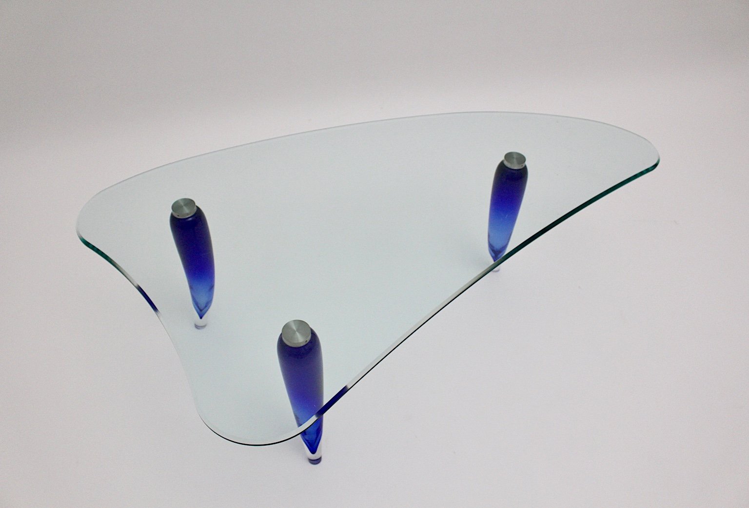 Vintage Italian Blue Glass Coffee Table from Seguso for sale at Pamono
