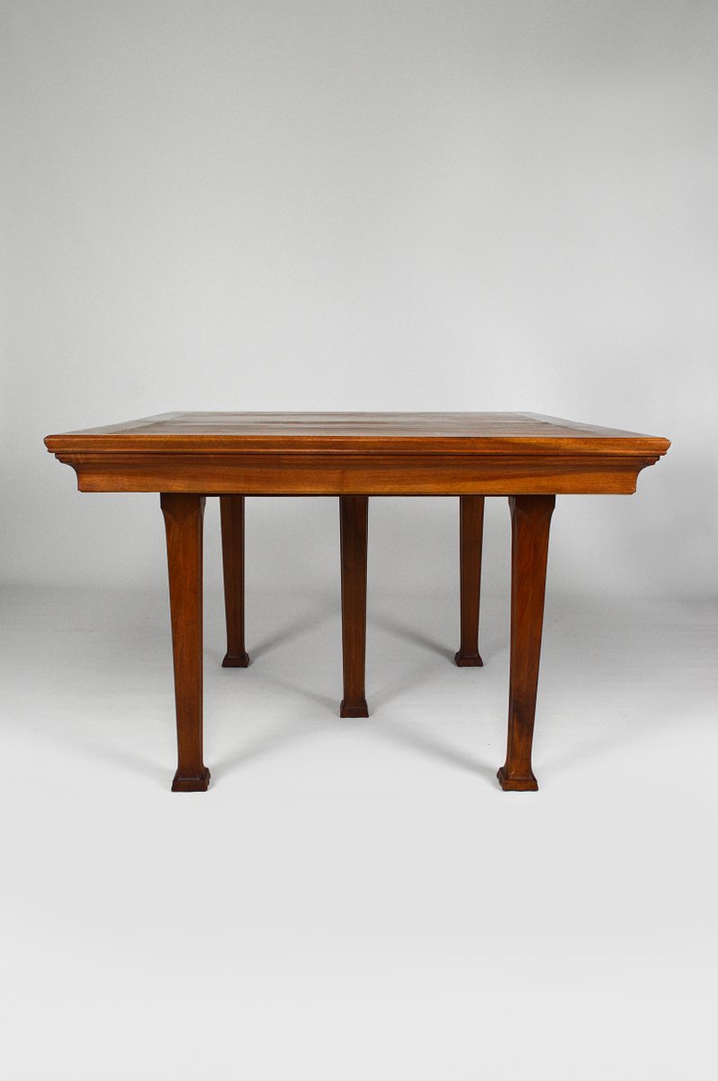 Antique Walnut Dining Table By Georges Ernest Nowak For Sale At Pamono