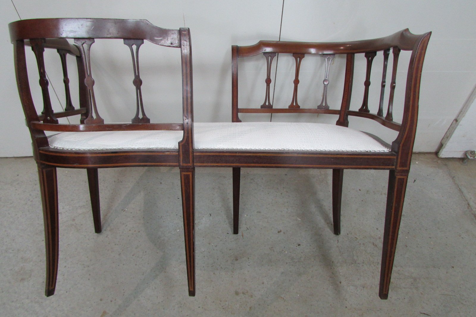 Chaise longue Art Nouveau antigua de caoba en venta en Pamono