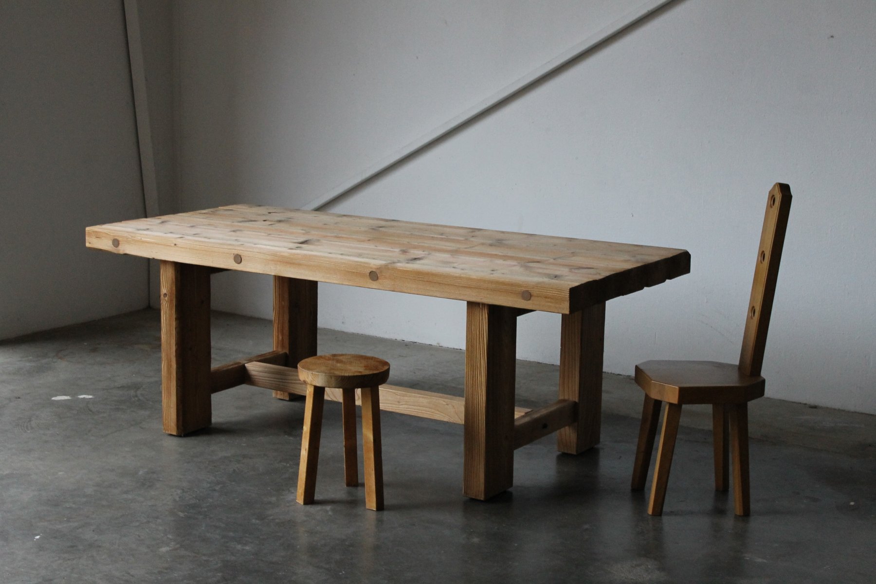 Danish Pinewood Dining Table by Jens Lyngsøe, 1980s for sale at Pamono