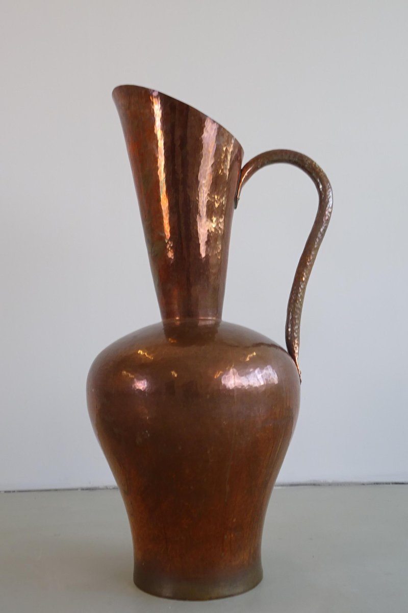 Large MidCentury Copper Vase, 1960s for sale at Pamono