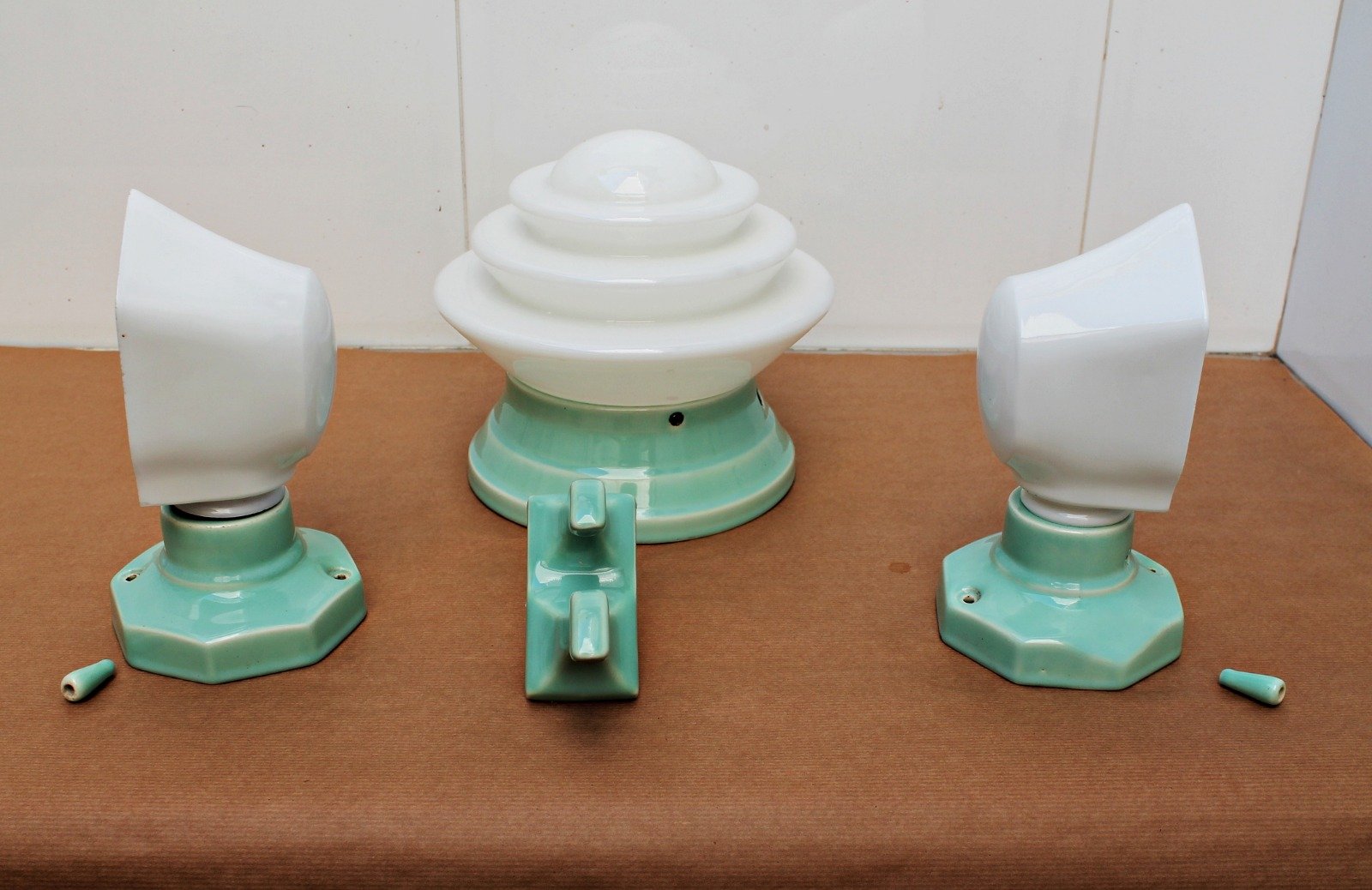 Art Deco Bathroom Lighting Set for sale at Pamono