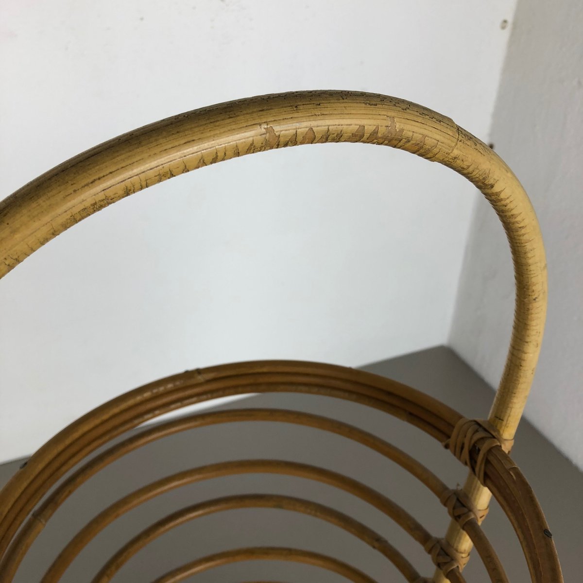 Vintage Rattan Umbrella Stand, 1970s for sale at Pamono