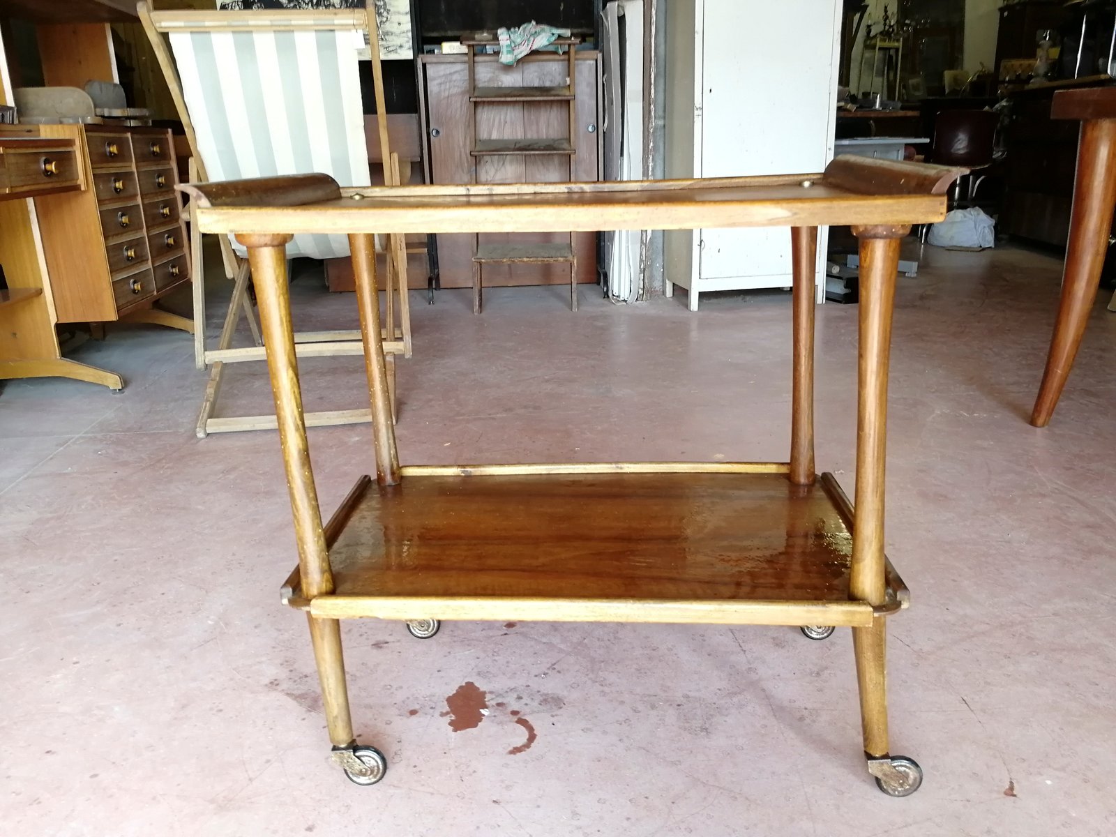 Carrito italiano de madera, años 50 en venta en Pamono