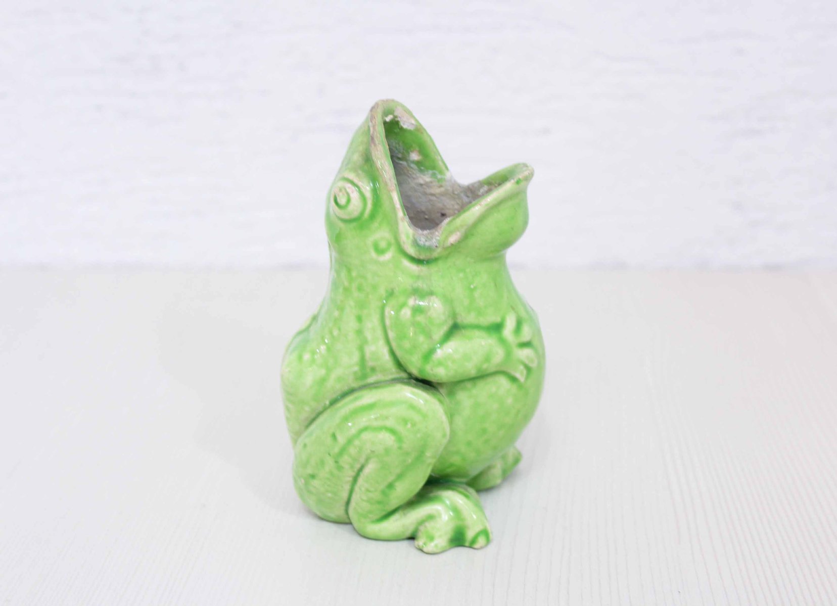 Frog Vase from Sarreguemines, 1950s for sale at Pamono