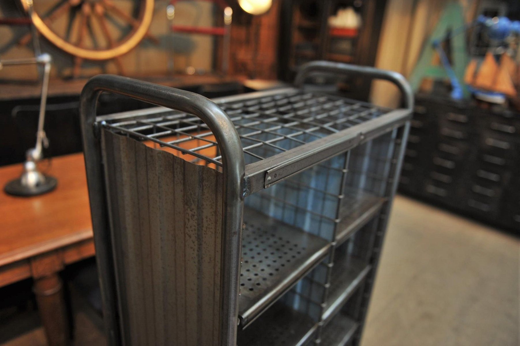Vintage Industrial Shelf, 1950s for sale at Pamono