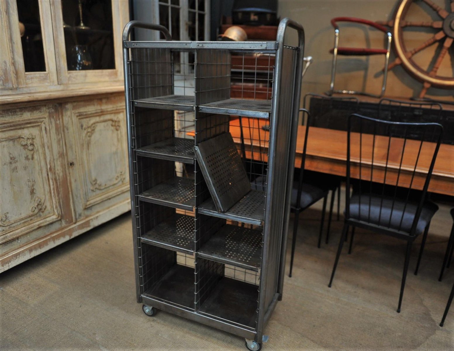 Vintage Industrial Shelf, 1950s for sale at Pamono