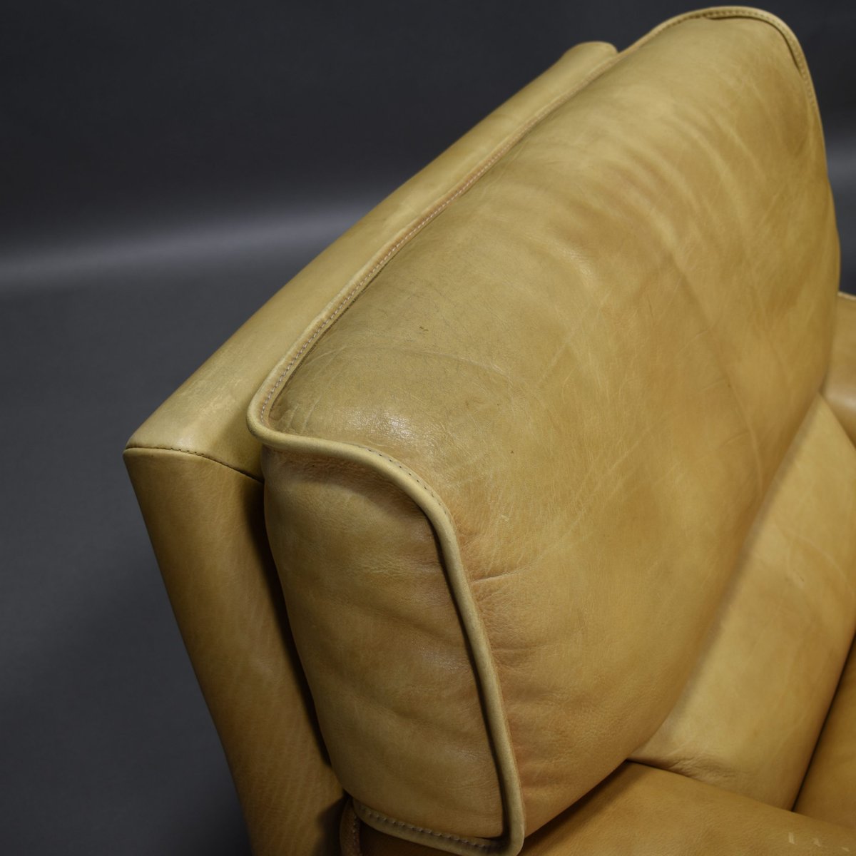 Cognacfarbene Ledersessel, 1970er, 2er Set bei Pamono kaufen