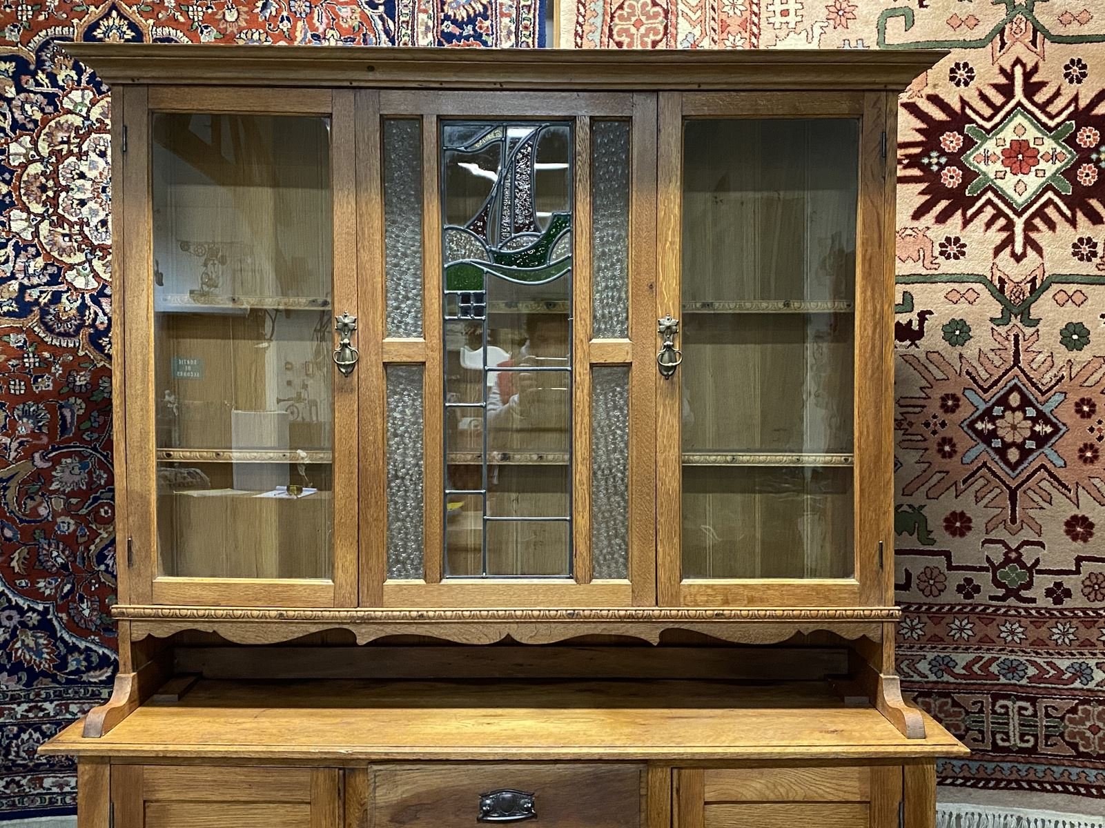 Englisches Vintage Buffet aus heller Eiche bei Pamono kaufen