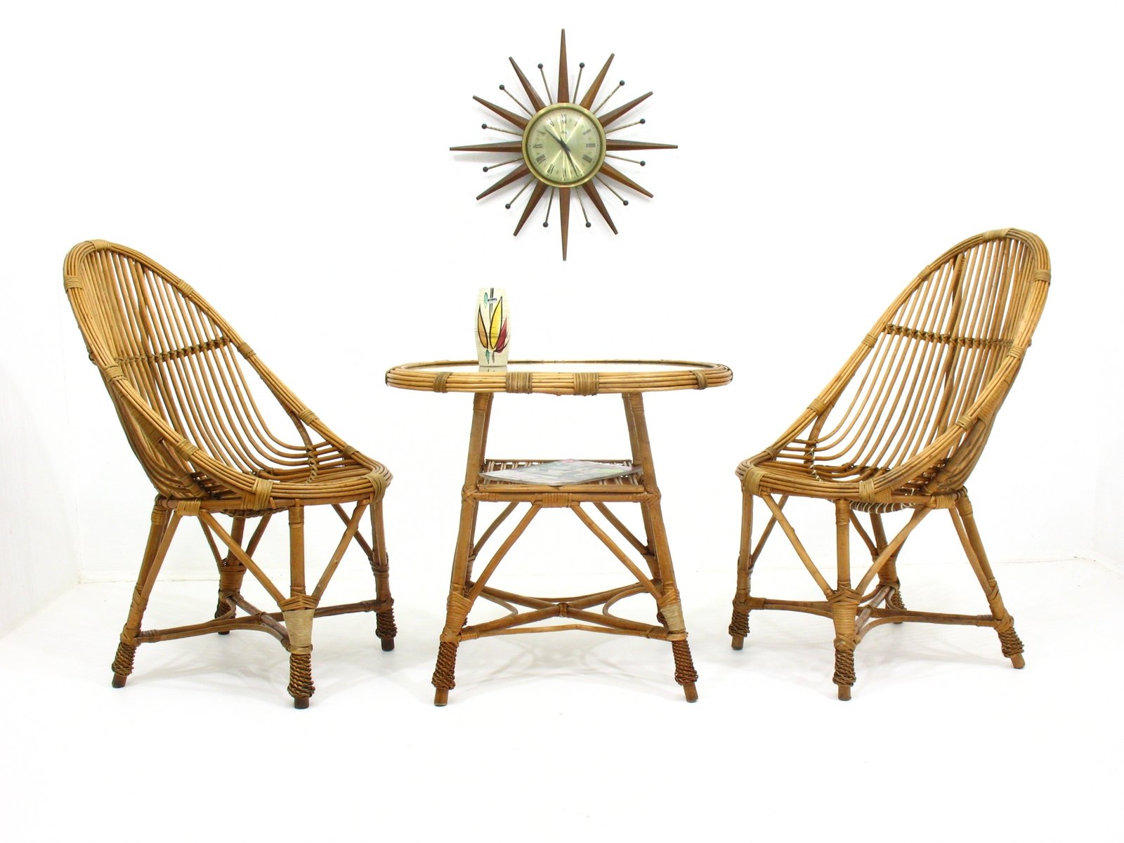 Gartenmöbel aus Korbgeflecht, 1980er bei Pamono kaufen
