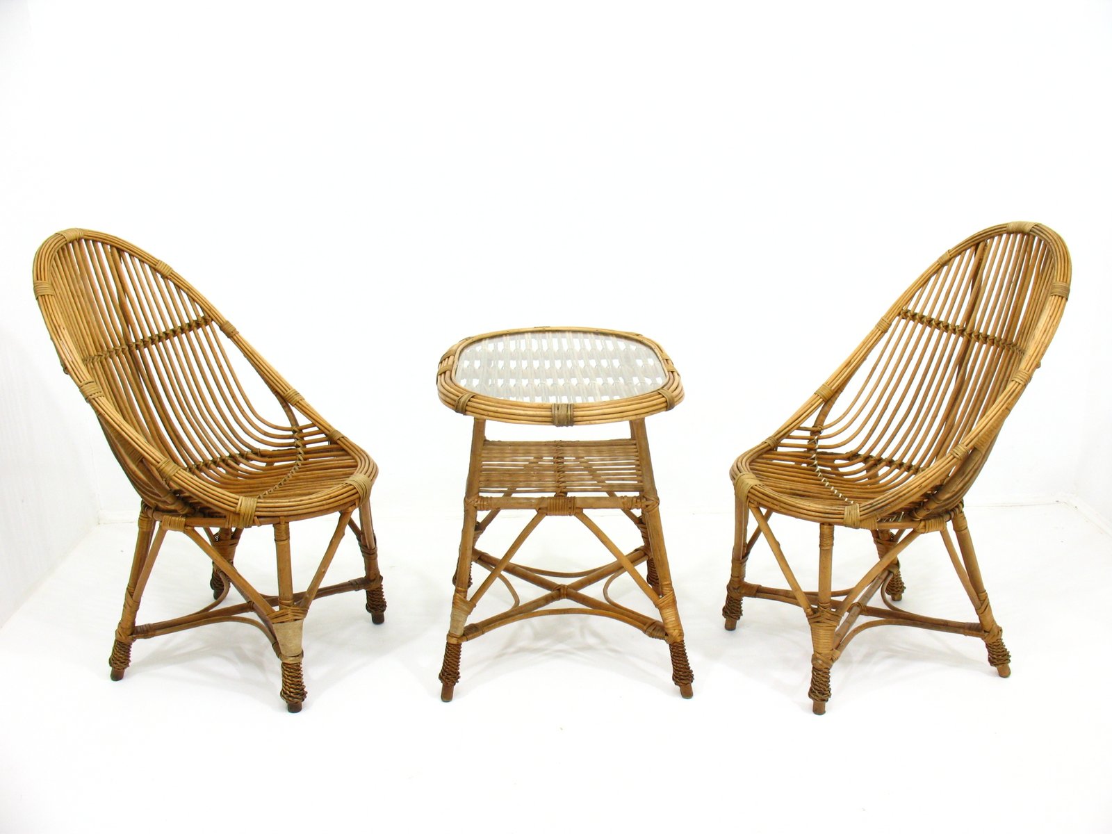 Gartenmöbel aus Korbgeflecht, 1980er bei Pamono kaufen